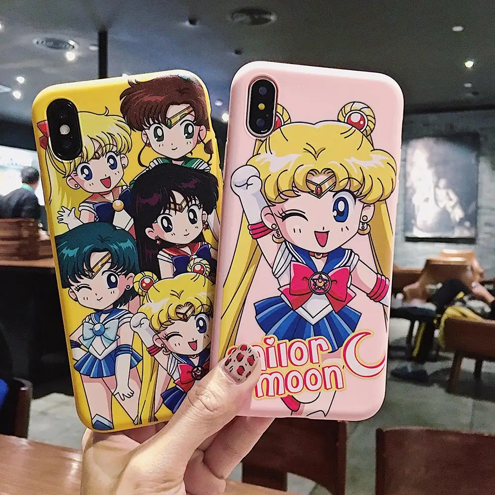 Japan Anime Sailor Moon Case For iPhone 6 6S 7 8 Plus X XS MAX XR Case Cute Cartoon beauty Soft Silicone TPU Phone Cover Coque
Japan Anime Sailor Moon Case For iPhone 6 6S 7 8 Plus X XS MAX XR Case Cute Cartoon beauty Soft Silicone TPU Phone Cover Coque