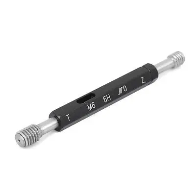 M6 6H Steel Pipe Thread Plug Gage Go/No Go Gauge Gaging Tool
