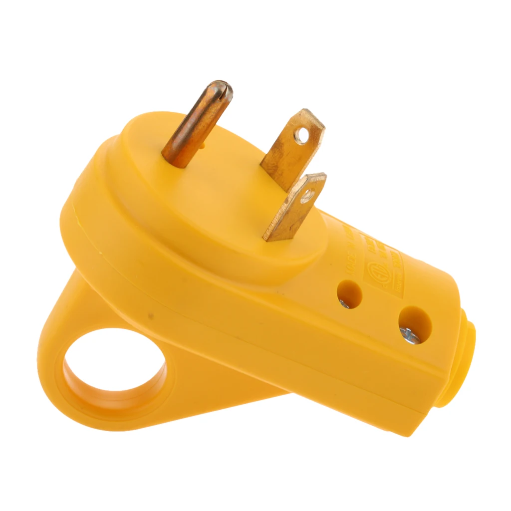 125V 30A Male Plug RV Replacement 10AWG/3C Connector ABS + Copper For RV Boat Camper Motorhome Etc Waterproof Rubber Seal 125V 30A Male Plug RV Replacement 10AWG/3C Connector ABS + Copper For RV Boat Camper Motorhome Etc Waterproof Rubber Seal