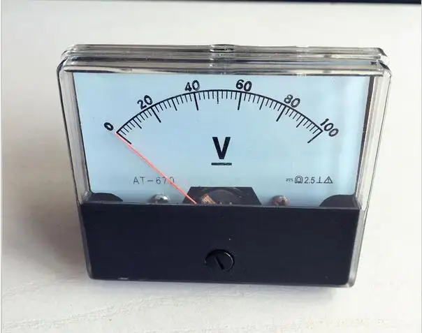 

DH-670 AT-670 DC 0-100V Analog Panel voltmeter Voltmeter pointer type meter
