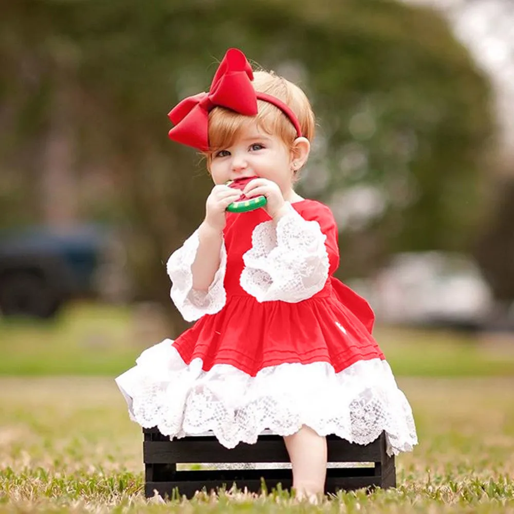 Toddler Kids Baby Girl Long Sleeve Lace Princess Dress Christmas Outfits Clothes Autumn Winter Children Party Princess T#
Toddler Kids Baby Girl Long Sleeve Lace Princess Dress Christmas Outfits Clothes Autumn Winter Children Party Princess T#