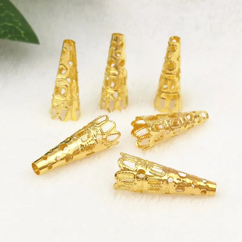 50 pieces/lot 7.5mmx22mm Metal Gold color Tower Filigree Flowers Slice Charms Setting Jewelry DIY Components
50 pieces/lot 7.5mmx22mm Metal Gold color Tower Filigree Flowers Slice Charms Setting Jewelry DIY Components