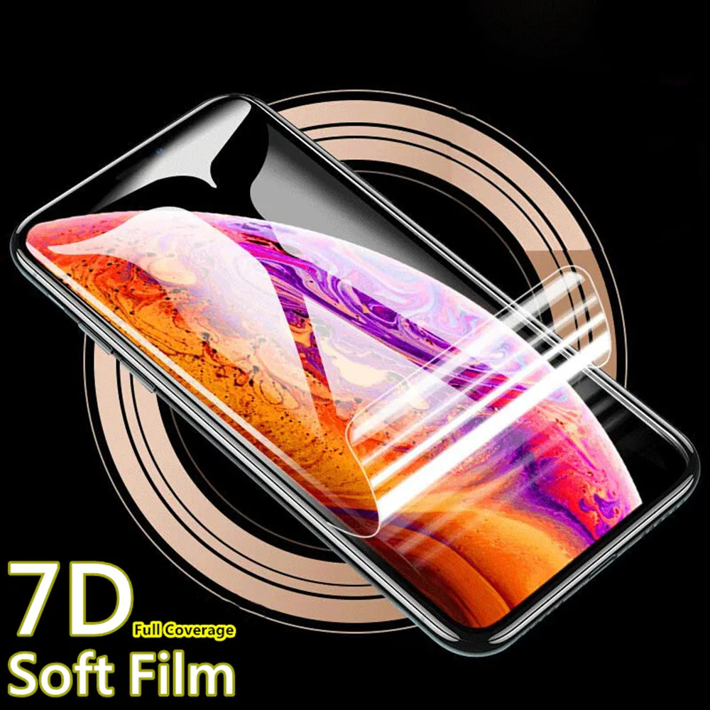 New 7D Curved Full Cover Soft Film on the For iPhone X XR XS Max Screen Protector For iPhone 8 7 6 6s Plus Protection Film
New 7D Curved Full Cover Soft Film on the For iPhone X XR XS Max Screen Protector For iPhone 8 7 6 6s Plus Protection Film
