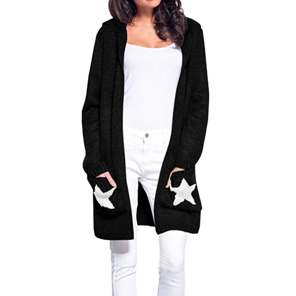 2018 Autumn Winter Fashion Women Long Sleeve Cardigan Sweater Casual Black Winter Clothing
2018 Autumn Winter Fashion Women Long Sleeve Cardigan Sweater Casual Black Winter Clothing