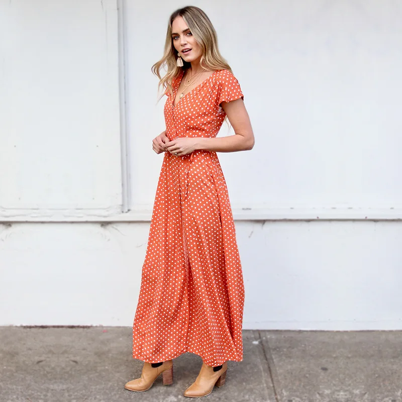 Летнее Длинное платье для женщин Пляжное бохо размера плюс макси vestidos винтажное