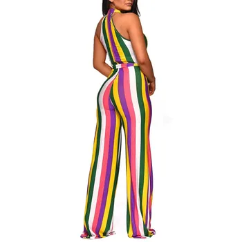 2019 Halter Belt Jumpsuit Sleeveless Striped Rompers Womens Jumpsuit Casual Wide Leg Overalls
2019 Halter Belt Jumpsuit Sleeveless Striped Rompers Womens Jumpsuit Casual Wide Leg Overalls