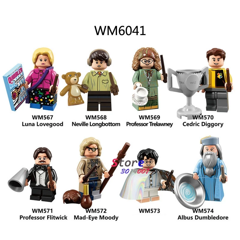 Single Building Blocks Harry Potter lovegood longbottom diggory Trelawney Flitwick Mad-eye Moody Dumbledore toys for children
Single Building Blocks Harry Potter lovegood longbottom diggory Trelawney Flitwick Mad-eye Moody Dumbledore toys for children