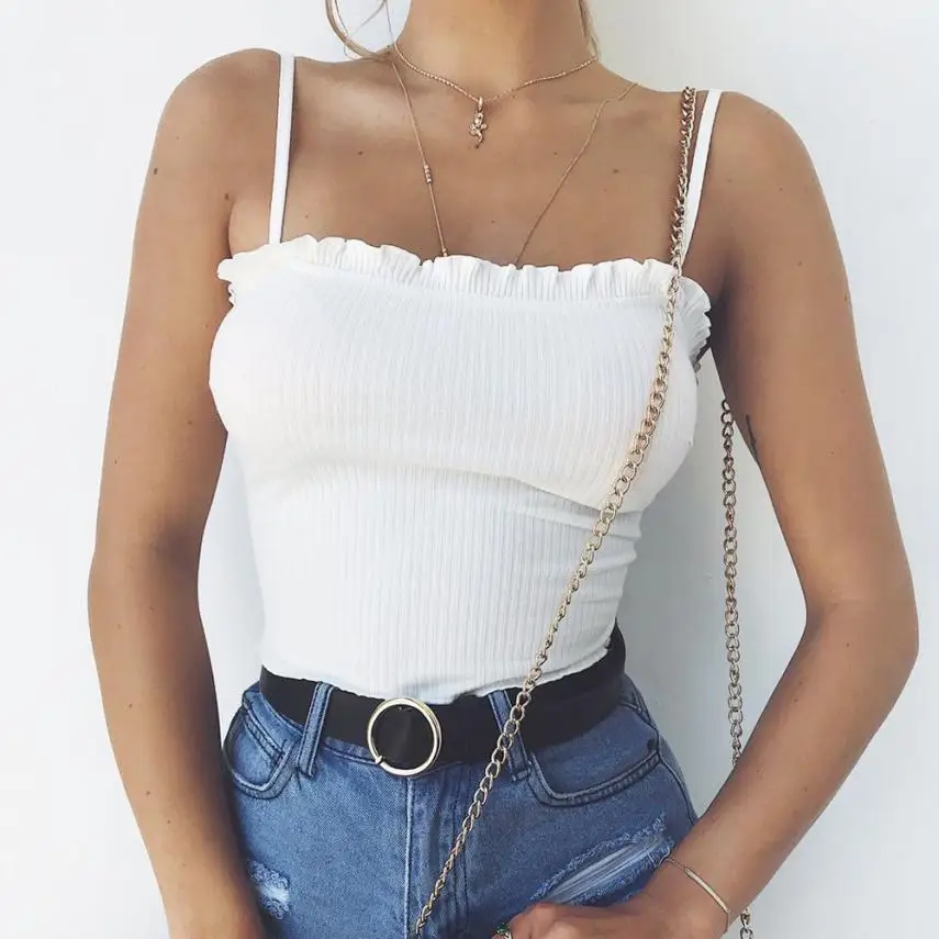 KANCOOLD tops high quality sexy Fashion Ruffles Tank Vest Off Shoulder Halter T-Shirt summer tops for women 2018 ap27
KANCOOLD tops high quality sexy Fashion Ruffles Tank Vest Off Shoulder Halter T-Shirt summer tops for women 2018 ap27