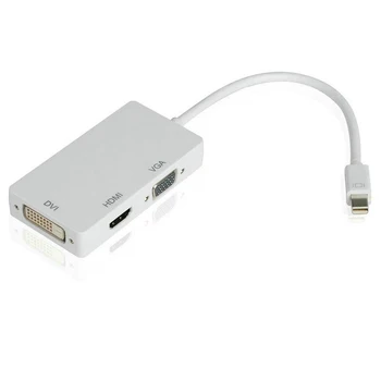 New 18CM 3 In 1 Mini DP Mini Displayport To HDMI 1080P / VGA / DVI Cable Adapter
New 18CM 3 In 1 Mini DP Mini Displayport To HDMI 1080P / VGA / DVI Cable Adapter