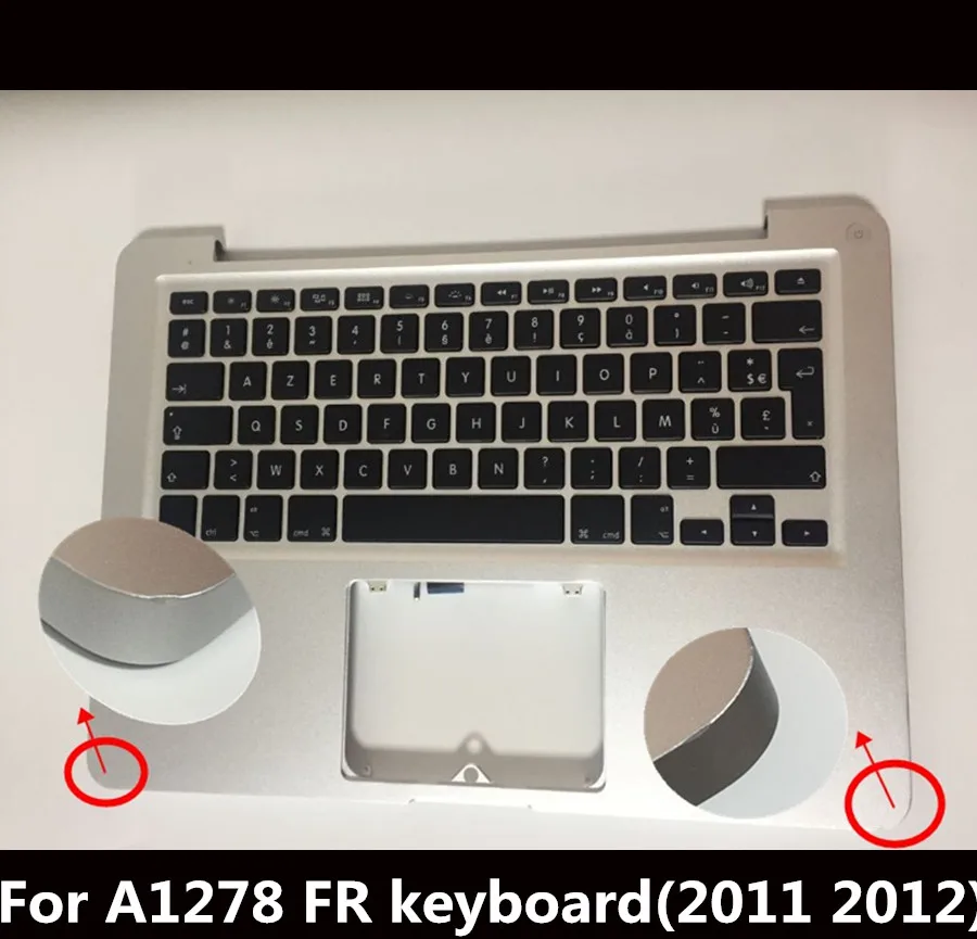 98% New FR Top Case French Palmrest Case for Macbook Pro 13" Laptop A1278 MC700 MD101 with Keyboard and Backlight 2011 2012 Year
98% New FR Top Case French Palmrest Case for Macbook Pro 13" Laptop A1278 MC700 MD101 with Keyboard and Backlight 2011 2012 Year