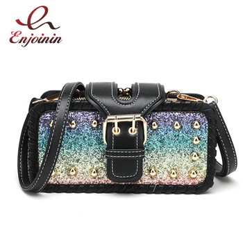 Sequin Gradient Color Rivet Woven Edge Fashion Pu Leather Ladies Shoulder Bag Bag Casual Pouch Crossbody Mini Messenger Bag
Sequin Gradient Color Rivet Woven Edge Fashion Pu Leather Ladies Shoulder Bag Bag Casual Pouch Crossbody Mini Messenger Bag
