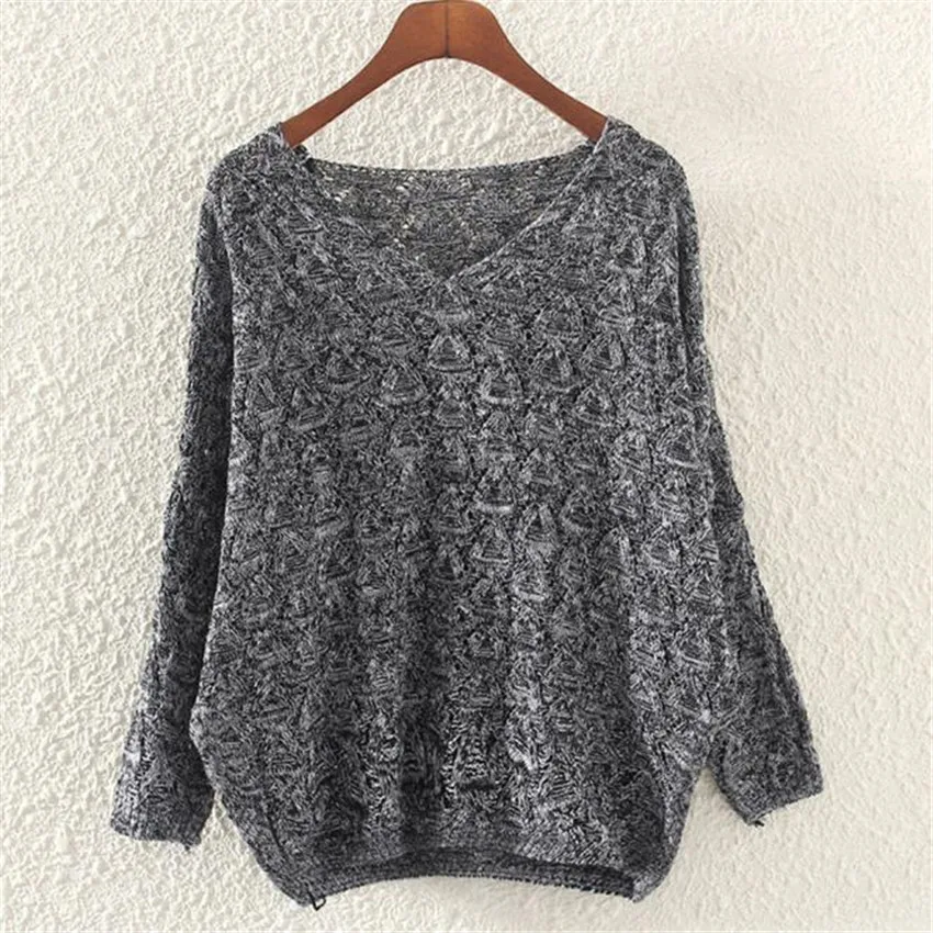 hot sale Women's winter autumn clothes Hollow Free plus size Out casual Bat Long Sleeve Loose V Collar Fashion Sweater
hot sale Women's winter autumn clothes Hollow Free plus size Out casual Bat Long Sleeve Loose V Collar Fashion Sweater