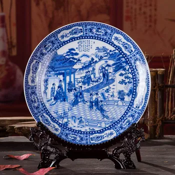 Antique Inmitation Artistic Blue and White Porcelain Decoration Plate / Dish with Printed Traditional Chinese Figures Painting
Antique Inmitation Artistic Blue and White Porcelain Decoration Plate / Dish with Printed Traditional Chinese Figures Painting