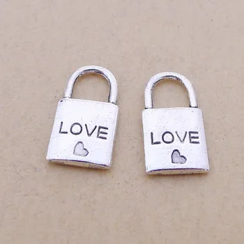 100pcs Exquisite LOVE lock charms 10*20mm pendants Antique silver bag Handmade earring bracelet necklace anklet Component DIY
100pcs Exquisite LOVE lock charms 10*20mm pendants Antique silver bag Handmade earring bracelet necklace anklet Component DIY
