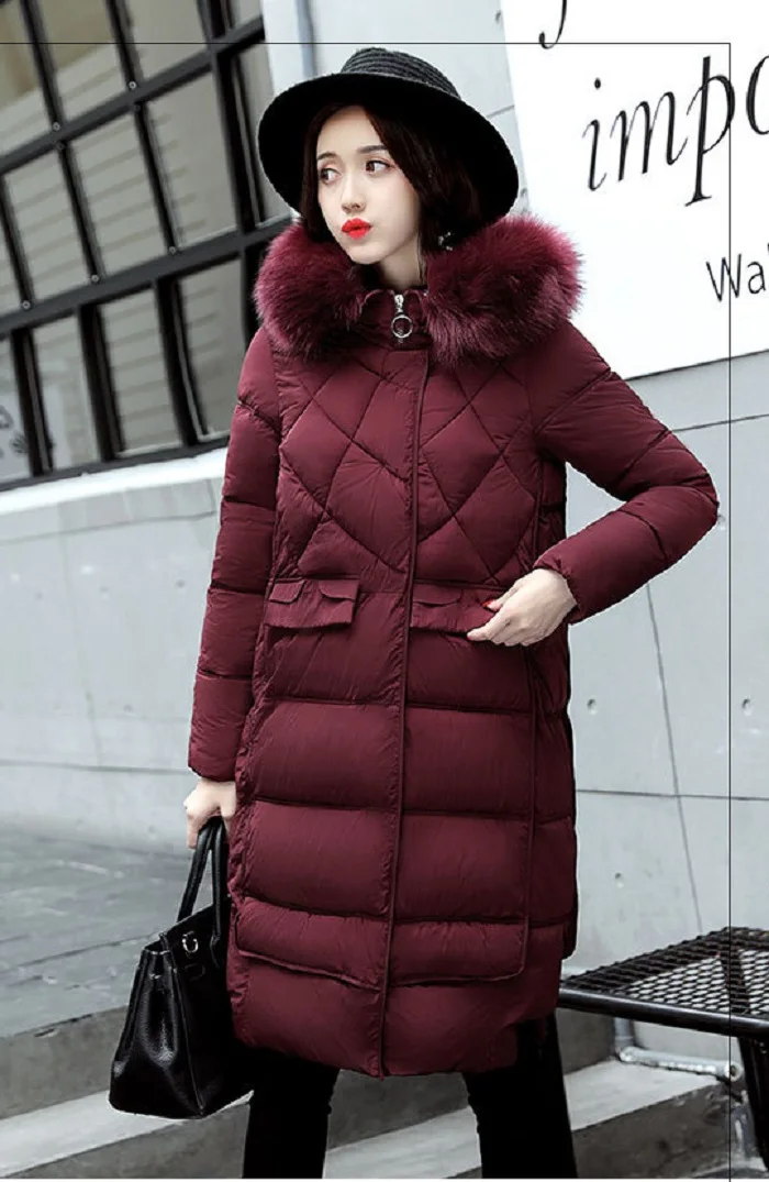 New Parkas real fur 2017 winter jacket women long down jacket Female Women Winter Coat fur collar37