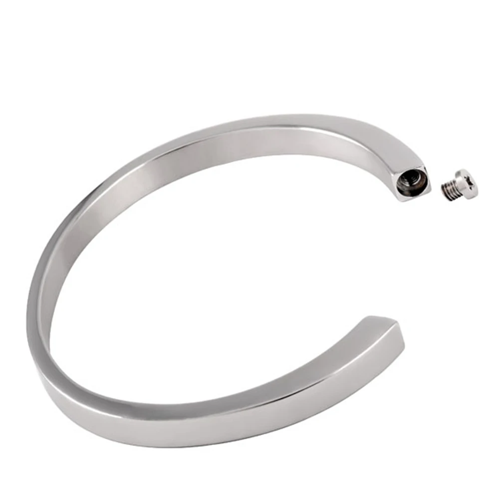 

MJB5015 Stainless Steel Cremation Bracelet Smooth Silver Tone Memorial Cremation Jewelry