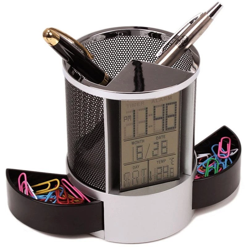 Container Digital Clock Home Office Decoration Multifunction Desktop Alarm Clock Electrical Pen Pencil Holder Vase Storage Case
Container Digital Clock Home Office Decoration Multifunction Desktop Alarm Clock Electrical Pen Pencil Holder Vase Storage Case