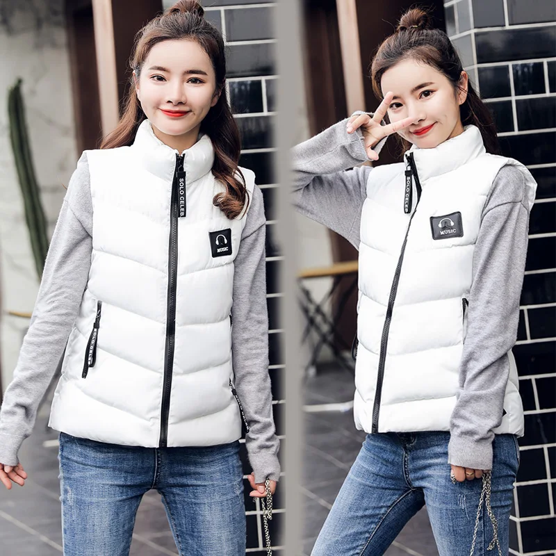Women Winter Short Vest casual Autumn solid music thicken warm cotton padded waistcoat Stand Collar sleeveless vest plus size
Women Winter Short Vest casual Autumn solid music thicken warm cotton padded waistcoat Stand Collar sleeveless vest plus size