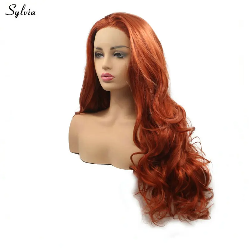 Sylvia Loose Wave Long Hair Copper Red/Dark Orange Wig Heat Resistant Synthetic Lace Front Wigs for Women Girls Natural Hairline
Sylvia Loose Wave Long Hair Copper Red/Dark Orange Wig Heat Resistant Synthetic Lace Front Wigs for Women Girls Natural Hairline