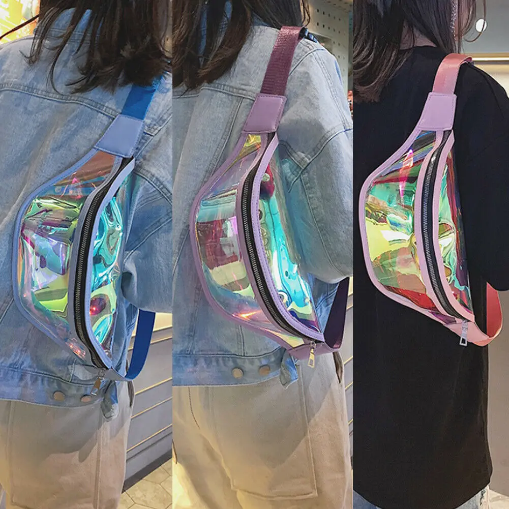 Womens Girls Waist Bag Laser Transparent Holiday Casual Handbags Shouder Storage Bags
Womens Girls Waist Bag Laser Transparent Holiday Casual Handbags Shouder Storage Bags