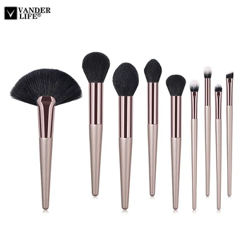 Vanderlife Premium 9 Pcs Makeup Brushes Set Synthetic Foundation Powder Concealers Eye Shadows Makeup Brush Set Tools
Vanderlife Premium 9 Pcs Makeup Brushes Set Synthetic Foundation Powder Concealers Eye Shadows Makeup Brush Set Tools