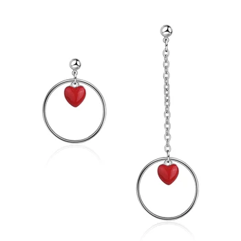 XIYANNIKE S925 Sterling Silver Red Heart Circle Simple Geometry Asymmetry Earring Fashion Wedding Jewelry For Girl New VES6775
XIYANNIKE S925 Sterling Silver Red Heart Circle Simple Geometry Asymmetry Earring Fashion Wedding Jewelry For Girl New VES6775