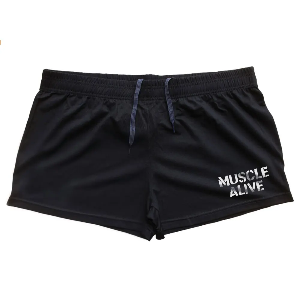 Мужские шорты для бодибилдинга MUSCLE ALIVE хлопковая Спортивная одежда тренировок