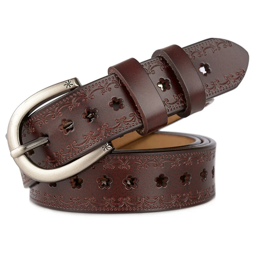 Drop Shipping Fashion Genuine Leather Women Dress Belt Rose Holes Cowskin Female Strap High Quality Cow Leather Belts Women
Drop Shipping Fashion Genuine Leather Women Dress Belt Rose Holes Cowskin Female Strap High Quality Cow Leather Belts Women