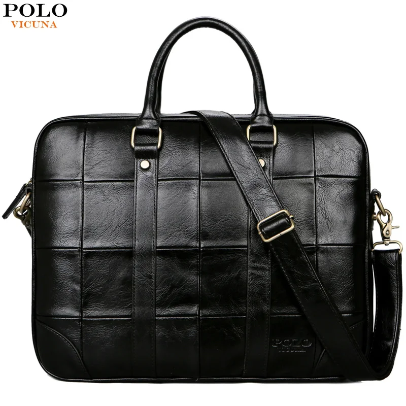 VICUNA POLO Plaid Design Large Capacity Leather Man Handbag Men's Business Laptop Handbag Travel Famous Brand Men Briefcase
VICUNA POLO Plaid Design Large Capacity Leather Man Handbag Men's Business Laptop Handbag Travel Famous Brand Men Briefcase