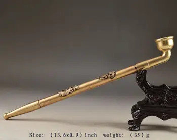 Arts Crafts Copper Elaborate China Brass Old Handwork Dragon Phoenix Exorcist Auspicious Smoking Pipe Tool
Arts Crafts Copper Elaborate China Brass Old Handwork Dragon Phoenix Exorcist Auspicious Smoking Pipe Tool