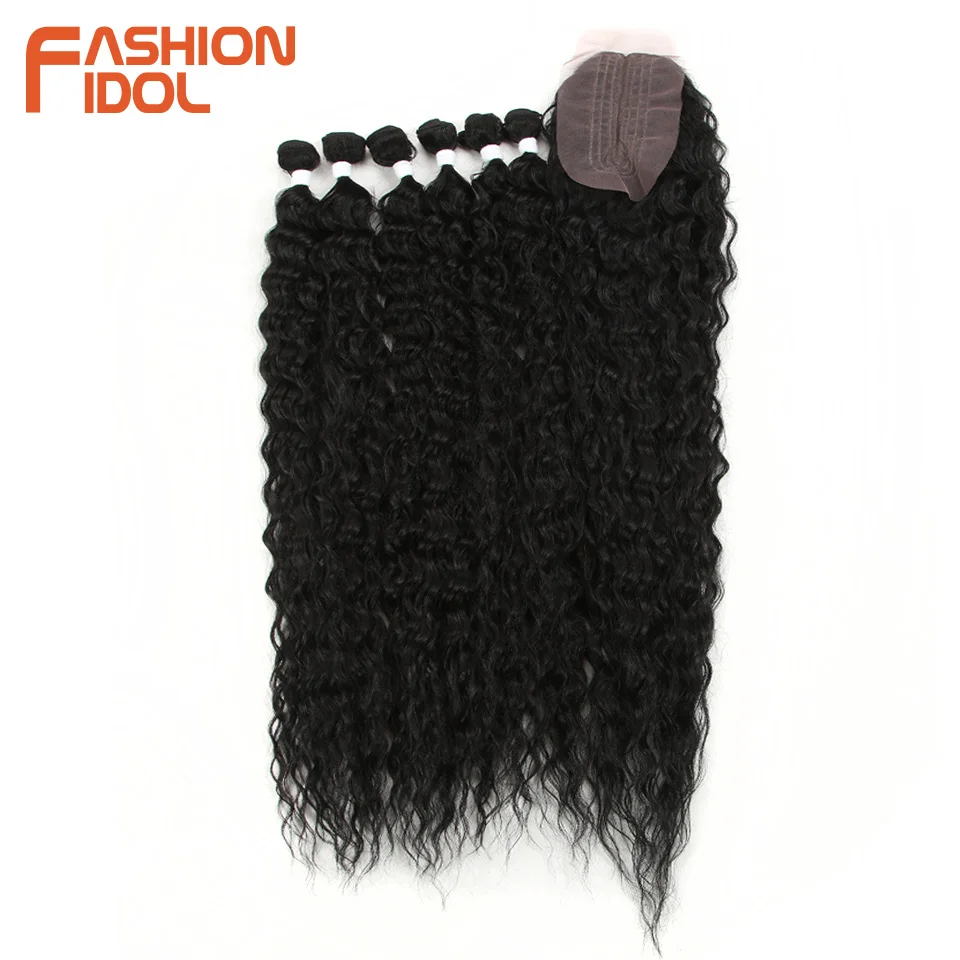 Модные кудрявые афро волосы IDOL с застежкой для черных женщин мягкие длинные 30