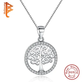 BELAWANG Luxury 925 Sterling Silver Tree Of Life Necklace & Pendant Round Coin Crystal Cubic Zirconia Jewelry Women Accessories
BELAWANG Luxury 925 Sterling Silver Tree Of Life Necklace & Pendant Round Coin Crystal Cubic Zirconia Jewelry Women Accessories