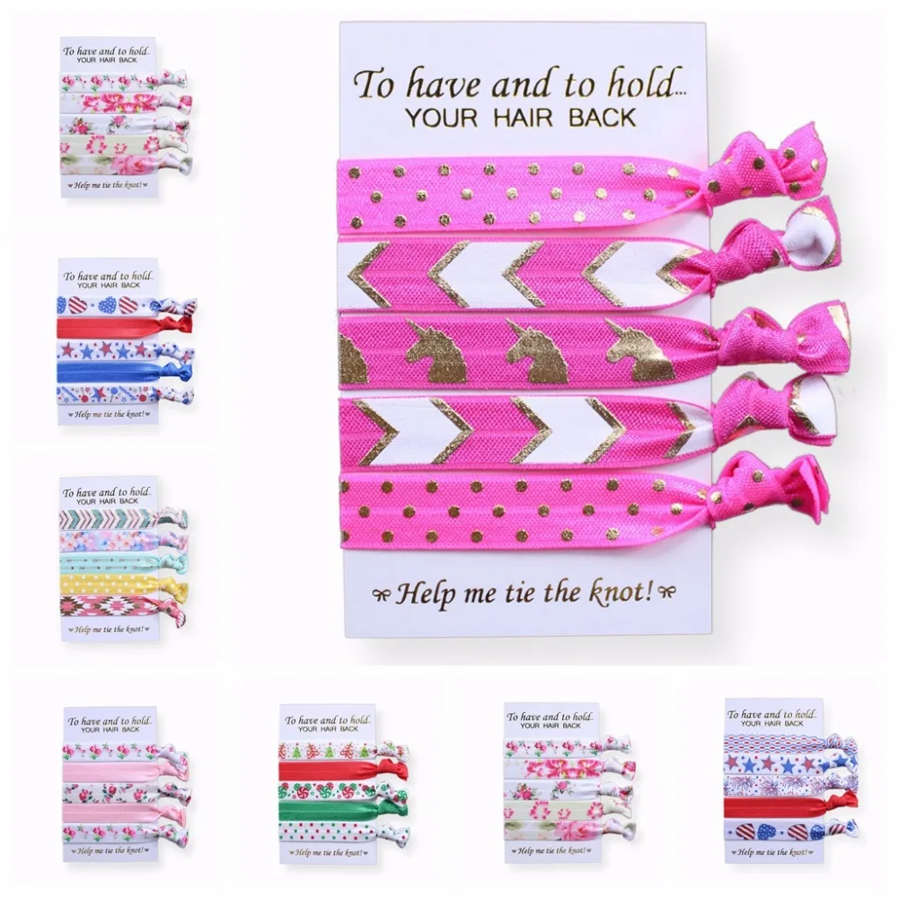 T.R RIBBON 5/8" FOE TIES Unicorn printed Knotted Girl FOE Hair Ties elastic Hair Accessories 5pcs/set/lot
T.R RIBBON 5/8" FOE TIES Unicorn printed Knotted Girl FOE Hair Ties elastic Hair Accessories 5pcs/set/lot