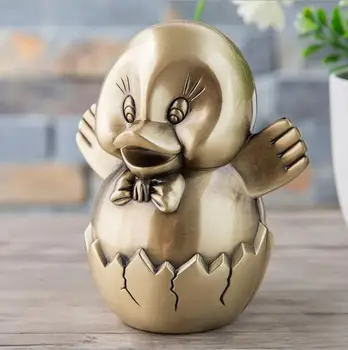 Metal money piggy bank bronze color bank money box Shelled chicken spardosen for home decorative bank coin for kids gifts SNG044
Metal money piggy bank bronze color bank money box Shelled chicken spardosen for home decorative bank coin for kids gifts SNG044