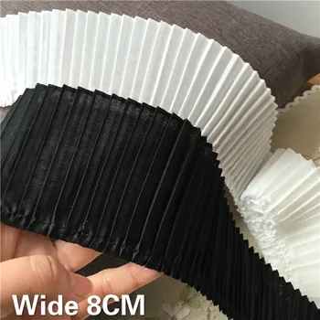 8CM Wide White Black Accordion Folded Lace Applique Ribbon Cuffs Collar Elastic Ruffle Trim Dresses Garments Sewing Accessories
8CM Wide White Black Accordion Folded Lace Applique Ribbon Cuffs Collar Elastic Ruffle Trim Dresses Garments Sewing Accessories