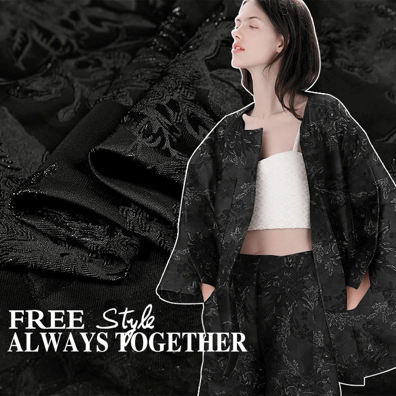 Exclusive designer French jacquard brocade fabrics dyed black shiny stereo crisp dress fabric wholesale high quality cloth
Exclusive designer French jacquard brocade fabrics dyed black shiny stereo crisp dress fabric wholesale high quality cloth