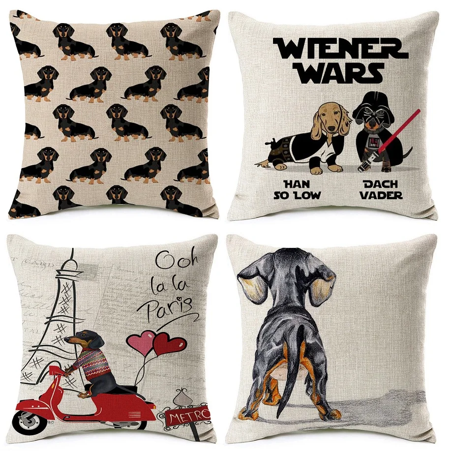 Dachshund Dog Cushion Covers Keep Calm and Hug A Dachshund Pillow Covers 45X45cm Bedroom Sofa Decoration
Dachshund Dog Cushion Covers Keep Calm and Hug A Dachshund Pillow Covers 45X45cm Bedroom Sofa Decoration