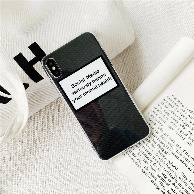 Soft Clear Phone Case Cover Social Media Seriously Harms Your Mental Health for iPhone ING-SHIPPING
Soft Clear Phone Case Cover Social Media Seriously Harms Your Mental Health for iPhone ING-SHIPPING
