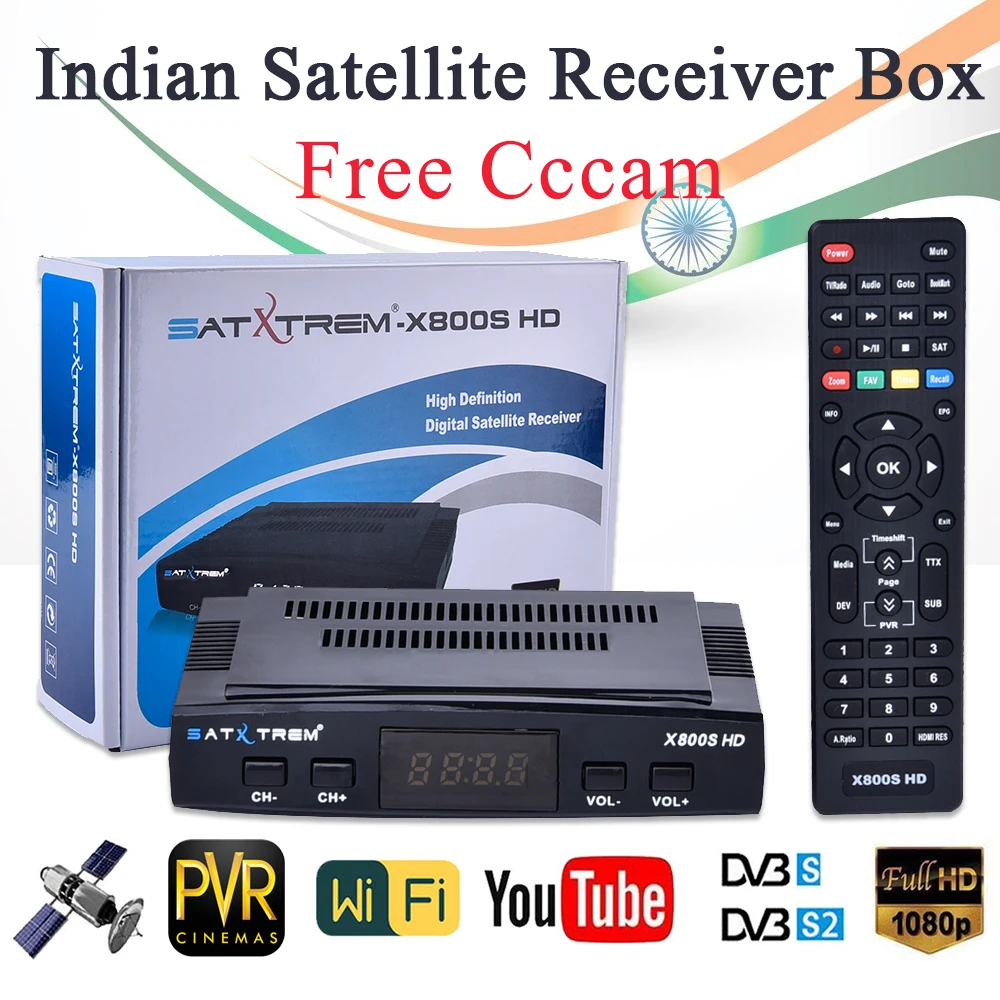 Satxtrem X800s Satellite Receiver For Digital TV DVB S2 Indian Satellite Decoder DVB-s2 Box Hd Tv Tuner dvbs2 1080p+Wifi+Cccam
Satxtrem X800s Satellite Receiver For Digital TV DVB S2 Indian Satellite Decoder DVB-s2 Box Hd Tv Tuner dvbs2 1080p+Wifi+Cccam