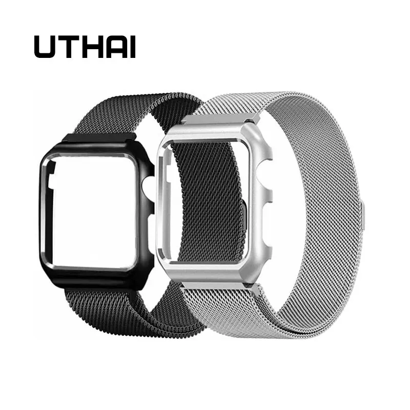 UTHAI A09 Watchstrap for Apple Watch/iwatch1/2/3/4 series 38 40 42 44mm Milanese stainless steel magnetic watch with + border
UTHAI A09 Watchstrap for Apple Watch/iwatch1/2/3/4 series 38 40 42 44mm Milanese stainless steel magnetic watch with + border