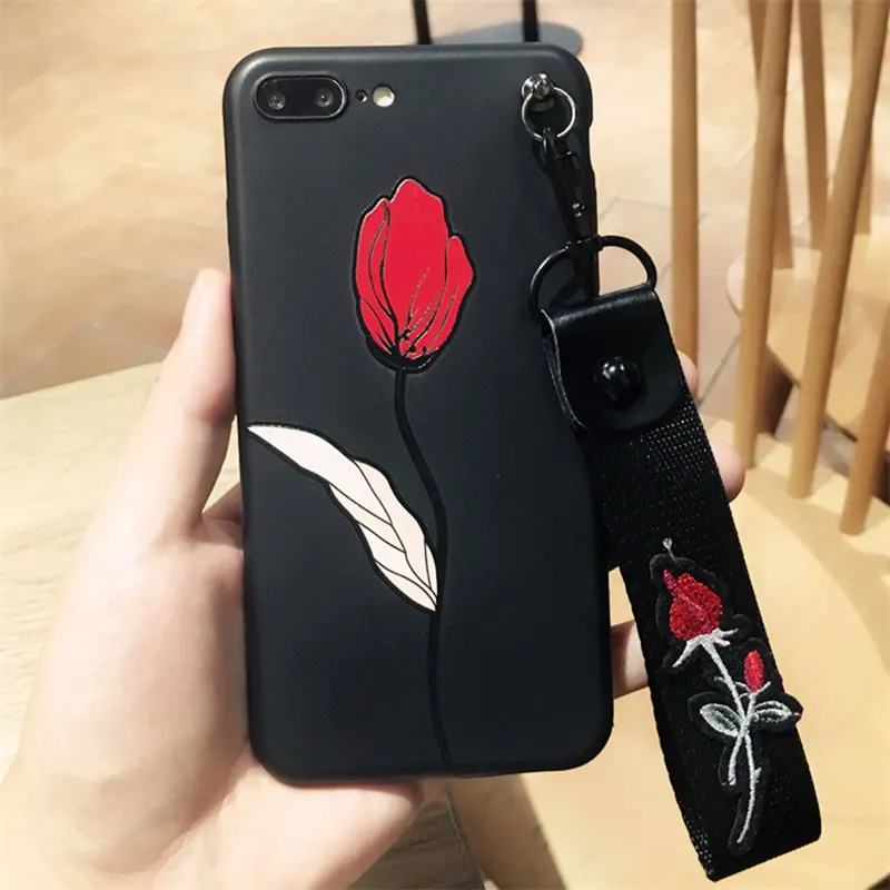 Boucho Fashion Roses Flower Cases For iphone X XS MAX XR Case Cover Soft.Phone Case For iphone 6 6S 7 8 Plus With Hand Strap
Boucho Fashion Roses Flower Cases For iphone X XS MAX XR Case Cover Soft.Phone Case For iphone 6 6S 7 8 Plus With Hand Strap