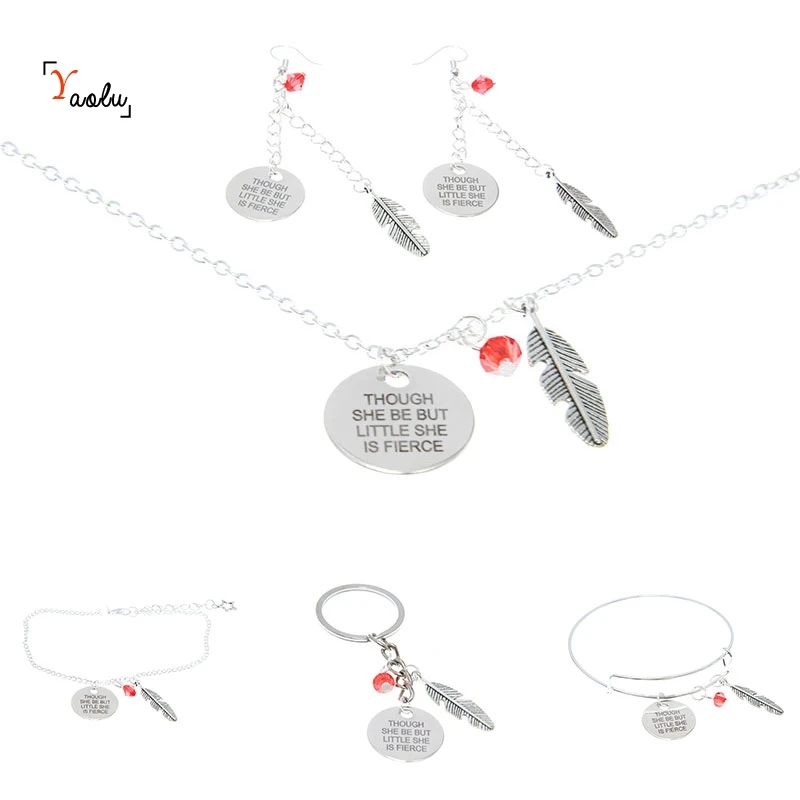 William Shakespeare Jewelry set Though she be but little she is fierce with feather charm Necklace Bangle Keyring Earring Ankle
William Shakespeare Jewelry set Though she be but little she is fierce with feather charm Necklace Bangle Keyring Earring Ankle