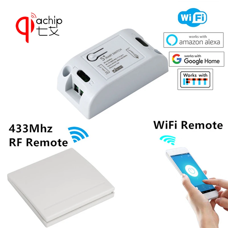 QIACHIP WiFi Smart Switch Wireless 433MHz RF Relay 1 button Corridor Wall panel switch
QIACHIP WiFi Smart Switch Wireless 433MHz RF Relay 1 button Corridor Wall panel switch