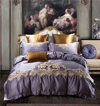 Purple green Embroidery bedding sets bed flat sheet duvet cover pillowcase soft egyptian cotton comforter King Queen size 4pcs
Purple green Embroidery bedding sets bed flat sheet duvet cover pillowcase soft egyptian cotton comforter King Queen size 4pcs