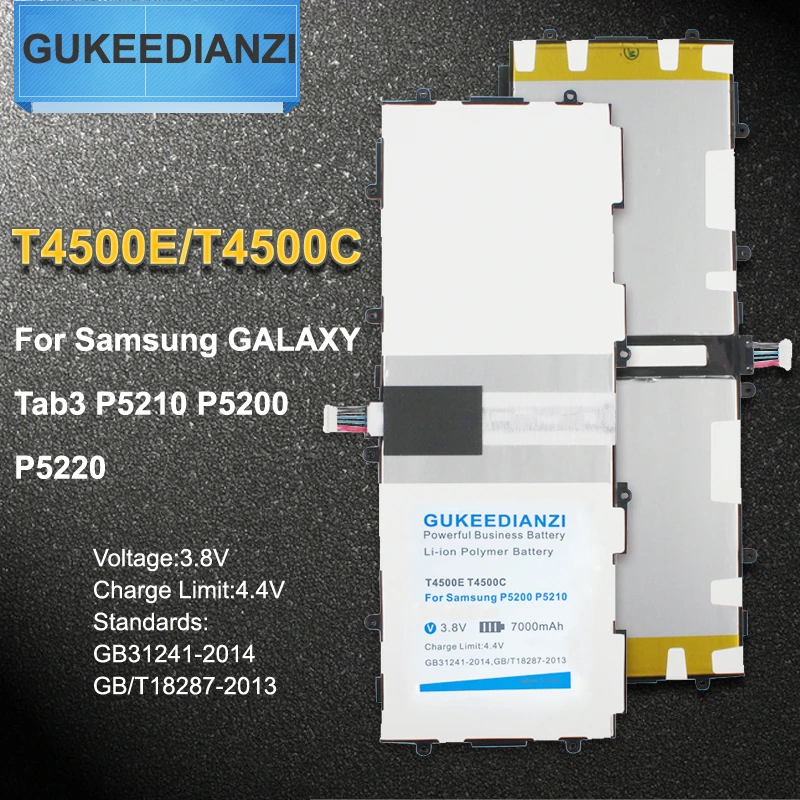 T4500E T4500C Battery For Samsung Galaxy Tab 3 tab3 10.1 GT P5200 P5210 P5220 P5213 GT-P5200 GT-P5210 7000mAh Tablet Batteries
T4500E T4500C Battery For Samsung Galaxy Tab 3 tab3 10.1 GT P5200 P5210 P5220 P5213 GT-P5200 GT-P5210 7000mAh Tablet Batteries