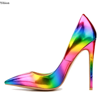 Olomm New Women Shiny Pumps Stiletto Heels Pumps Nice Pointed Toe Rainbow Gold-rainbow Party Shoes Women Plus US Size 4-18
Olomm New Women Shiny Pumps Stiletto Heels Pumps Nice Pointed Toe Rainbow Gold-rainbow Party Shoes Women Plus US Size 4-18