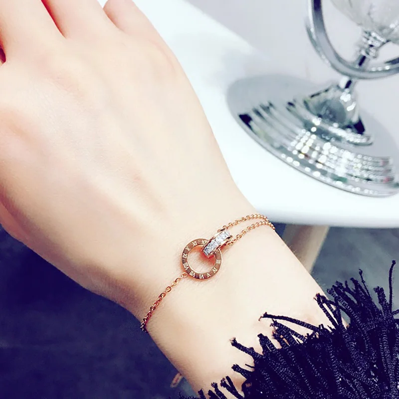 Luxury Crystal Roman Numerals Bracelets & Bangles for Women Bijoux Brand Design Rose Gold Color Rhinestones Pulseras Mujer B0283
Luxury Crystal Roman Numerals Bracelets & Bangles for Women Bijoux Brand Design Rose Gold Color Rhinestones Pulseras Mujer B0283