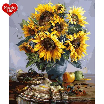 Frame Diy Oil Painting by Numbers Flower SunFlower Picture on Wall Acrylic Vase Abstract Drawing Unique Gift Home Decoration F20
Frame Diy Oil Painting by Numbers Flower SunFlower Picture on Wall Acrylic Vase Abstract Drawing Unique Gift Home Decoration F20