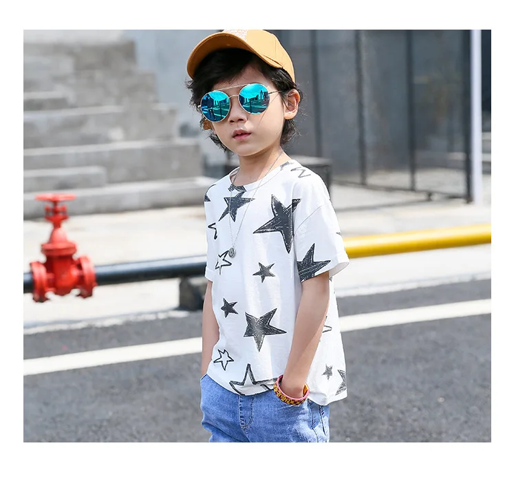 Fashion 2018 Kids Clothes Children T Shirts New Summer 2018 Star Printed Short Sleeve Tops For Teenage Baby Boys Tees Toddler T Shirt Clothing (11)