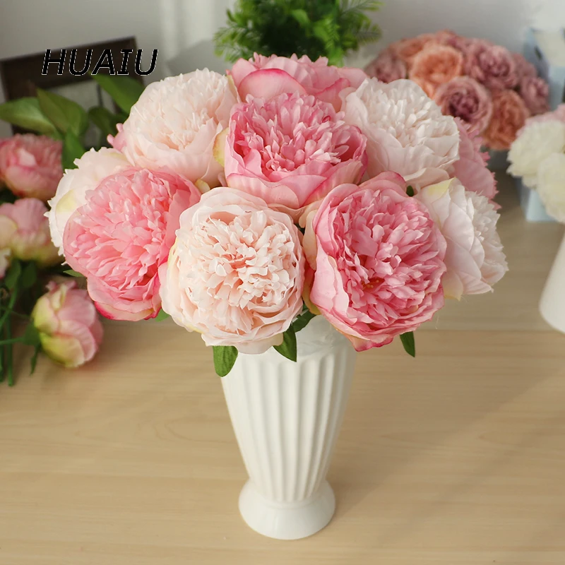 5 Heads /bunch Artificial Peony Flowers Bridal Bouquet DIY Silk flower Artificial flower Bouquet For Home Wedding Decoration
5 Heads /bunch Artificial Peony Flowers Bridal Bouquet DIY Silk flower Artificial flower Bouquet For Home Wedding Decoration